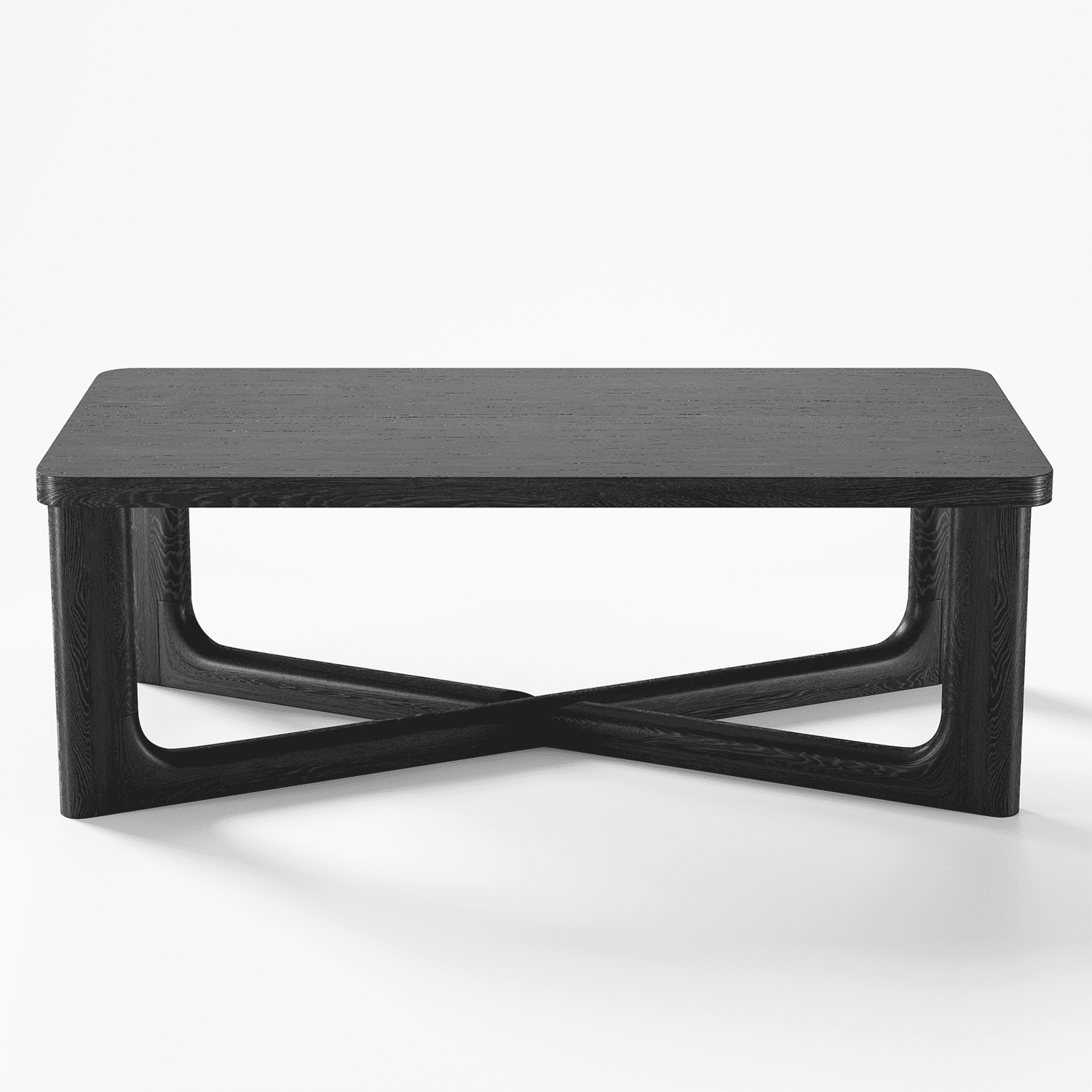 50"x26"x18" Modern Rectangle Wood Coffee Table for Livingroom,Black
