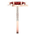 thumbnail image 3 of 2.38ct marquise cut red natural garnet 14k rose gold halo Bridal Wedding Engagement Promise Anniversary Ring for Women size 10.5, 3 of 7