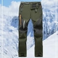 thumbnail image 3 of JSKUMAR Men's Snow Ski Pants Casual Waterproof Snowboard Soft shell Sweatpants Outdoor Hiking Quick Dry Workwear with Pockets (S, Army Green), 3 of 4