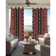 thumbnail image 6 of Red Boho Kitchen Curtains Vintage Ethnic Tribe Cafe Short Curtains for Bathroom Blackout Window Curtain Grommet Small Window Treatment Tier Drapes for Bedroom Living Room 52"x45"x2, 6 of 9