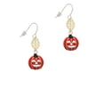 thumbnail image 2 of Delight Jewelry Silvertone Jack O'Lantern with Cutout Eyes Goldtone Leaf French Earrings, 2 of 4