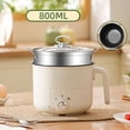 thumbnail image 6 of FAMKIT  Electric Hot Pot, 1.8L Non-Stick Electric Cooker Steamer, Multifunction Rapid Mini Cooker Dual Power Control Adjustable Temperature, for Rice, Egg, Noodle, Oatmeal, Soup, Boil, 6 of 8