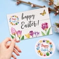 thumbnail image 2 of Jiibva Happy Easter Paper Sticker 500pcs Cake Gift Decorative Self Adhesive Sticker Labels for Easter Party Bag Box Envelope Decoration, 2 of 6