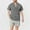Gray, variant on Coorders George Men's Linen Henley Turndown Collar Shirts with Double Pocket, Black, L