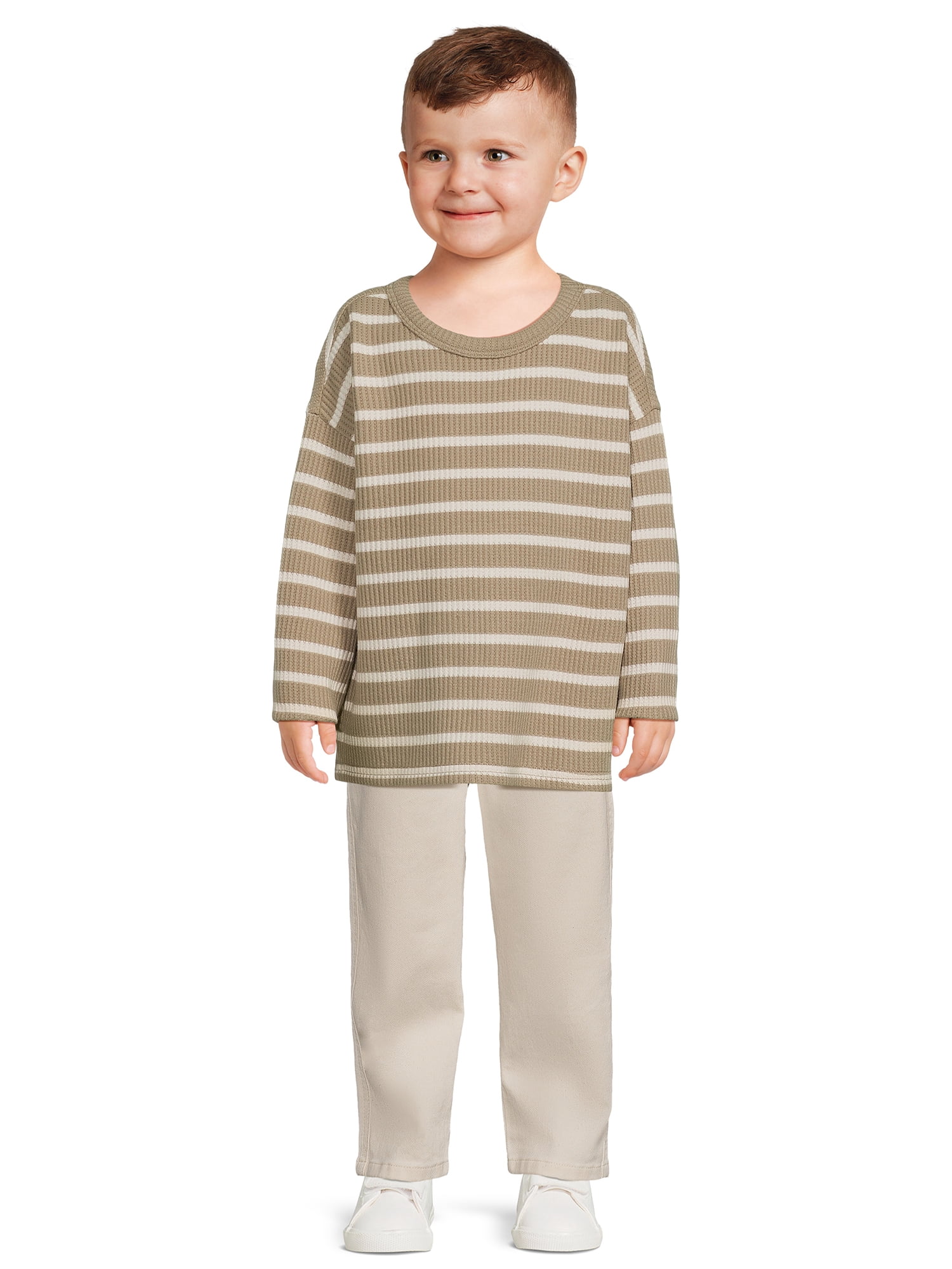 easy-peasy Toddler Boy Long Sleeve Boxy T-Shirt, Sizes 12 Months-5T