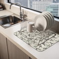 Art Crane Dish Drying Mats for Kitchen Counter, Classic Grey Bird ...