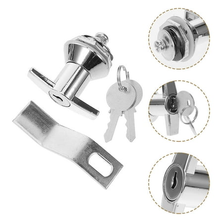 Phenofice Cabinet Lock Set Sleek Kitchen Cabinet Locks With Key Aluminum Alloy for Homeowners