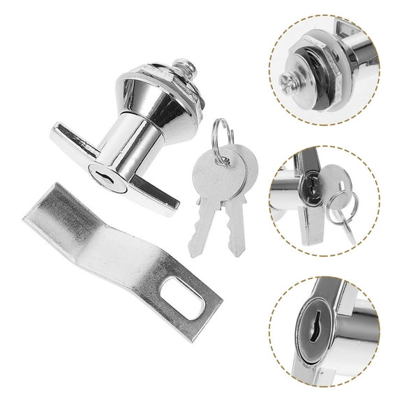 Phenofice Cabinet Lock Set Sleek Kitchen Cabinet Locks With Key Aluminum Alloy for Homeowners