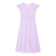 thumbnail image 5 of Alvivi Flower Girl Dress Kids Cap Sleeve A-Line Pleated Formal Wedding Party Junior Bridesmaid Dress Lavender 16, 5 of 7