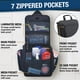 thumbnail image 3 of D&D Neceser de viaje colgante para hombres y mujeres – Kit organizador de cosméticos, maquillaje y artículos de tocador con 10 compartimentos, cremalleras YKK, gancho giratorio de metal XXL, nailon re, 3 of 5