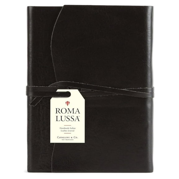 Cavallini Roma Lussa Journals Black 5 x 7, 416 Softbound Leather