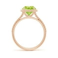 thumbnail image 2 of Angara Natural Peridot Ring - 2 ct Peridot Twist Rope Split Shank Ring in 14K Rose Gold for Women (Ring Size = 11.5), 2 of 8