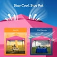 thumbnail image 4 of Quictent 10x10 Pop up Canopy Tent, Portable Instant Setup Gazebo with Waterproof & UV Protection for Camping, Beach, Parties, Pink, 4 of 7