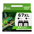 thumbnail image 1 of Cartucho de tinta Relcolor 67XL negro remanufacturado para HP 67XL, 1 of 7