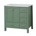 thumbnail image 3 of Horizon 36" Bathroom Vanity with Sage Green Cabinet and Engineered White Top, 3 of 5