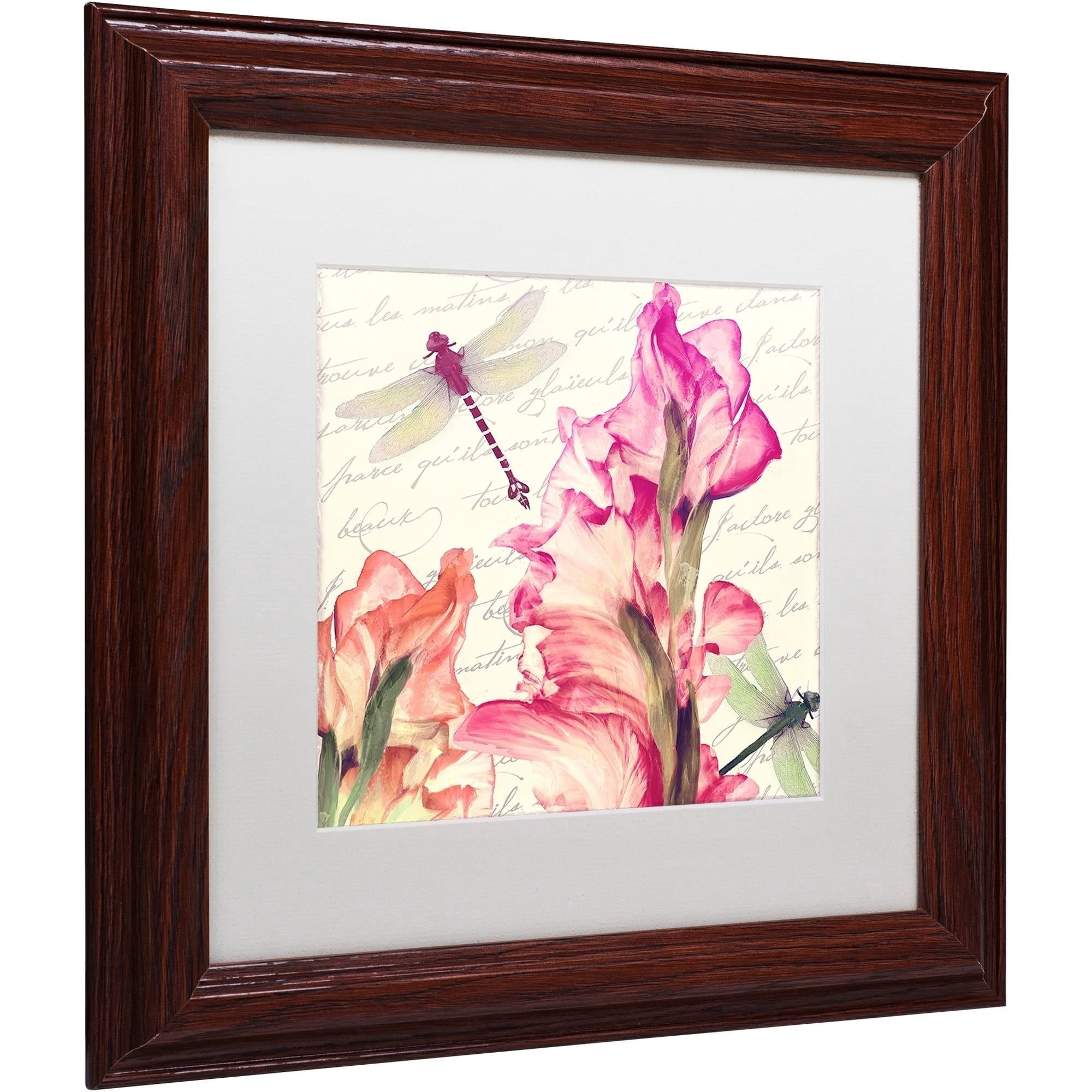 Trademark Fine Art "Dragonfly Morning I" Canvas Art by Color Bakery White Matte, Wood Frame