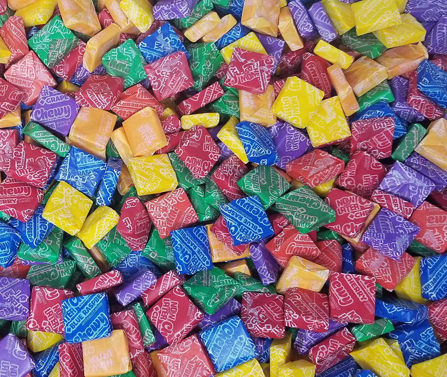 Now and Later Assorted Fruit Flavored Taffy Chews Candy Mix, Strawberry