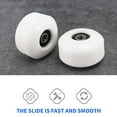 thumbnail image 3 of Exogio Skateboard Wheels 52mm 98A PU with Bearings Set of 4 White, 3 of 8