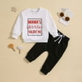 thumbnail image 2 of Gelikeya Baby Boy Valentines Day Outfit Toddler 6 12 18 24 Months 2 3 4 T Boys Girl Fashion Long Pants Set, X03 Black & 12-18 Months, 2 of 6