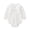 White, variant on Baby Girls Ruffle Bodysuit Infant Ribbed Knit Romper Jumpsuit Long Sleeve Onesie Overall Newborn Princess Outfit,Cute Bow/Peter Pan Collar Romper