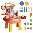 thumbnail image 1 of HUASHENG Children's Toys Play Kitchen | Running Water Cutlery Washbasin Toys Dishwasher Multi Function Play Kitchen Toys Children's Birthday Toy Accessories, 1 of 5