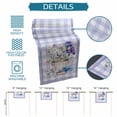 thumbnail image 6 of Spring Easter Table Runner 48 Inches, Bunny Botanical Flowers Leaves Purple Check Bed Runner Dresser Scarves Tabletop for Indoor Outdoor Parties/Ceremony/Banquet, 13" x 48", 6 of 8