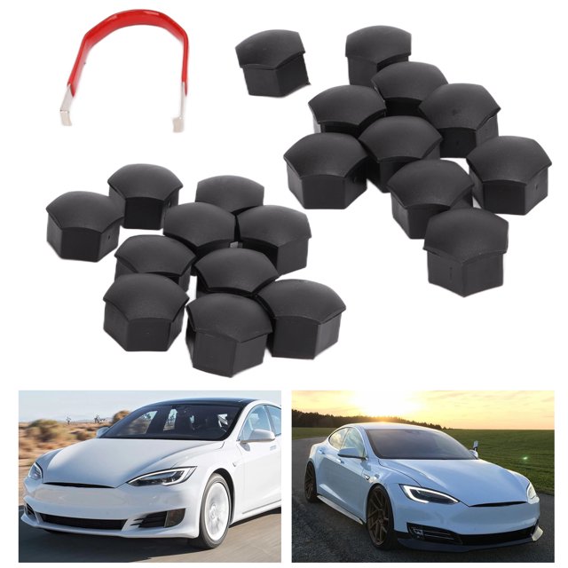 Tapa de tuerca de rueda cubierta de tuerca de rueda de ajuste perfecto duradera con herramienta de extracción de repuesto para modelo 3 para automóvil ANGGREK Otros