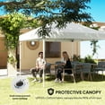 thumbnail image 6 of Outsunny 10' x 10' Pop Up Canopy Tent with Sidewall, Instant Sun Shelter with Storage Pockets, Height Adjustable, White, 6 of 9