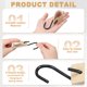 thumbnail image 3 of Uxcell 12 Pcs Ganchos en S de Cuero PU, Ganchos Multifuncionales en Forma de S para Colgar Abrigo, Toalla, Camping, Cocina, Baño, Mango, Beige, 3 of 7