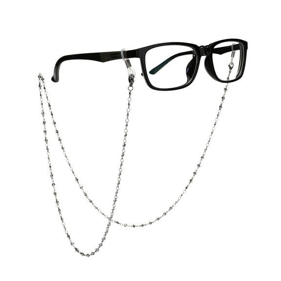 SkyAuks Solid Hearts Stainless Steel Eyeglass Chain Glasses Necklace Cord Strap Sunglass Holder Lanyard (Silver)