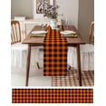thumbnail image 6 of Table Runner Dresser Scarf 13 x 48 Inch Rustic Orange and Black Buffalo Plaid Table Runners Non-Slip Heat Kitchen Dining Table Decor for Indoor Outdoor Home Party Decoration, 6 of 7