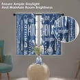 thumbnail image 5 of Blue Kitchen Curtains 36 Inch Length Modern Window Curtains Over Sink Set of 2, White Kitchen Doodle Short Tier Curtain for Kitchen, Abstract Art Small Kitchen Decor, 5 of 6