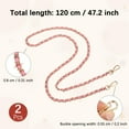 thumbnail image 3 of Correa de Cadena para Bolsa Uxcell [2Pcs] - 47.2 Pulgadas Correas de Bolsa Cruzada de Metal para Uso en Bolsa y Bolso de Mano - [Dorado Claro y Rosa], 3 of 6