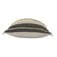 thumbnail image 3 of Laddha Home Designs Power-Loomed Braided Stripe Square Throw Pillow Cover - 24" - Beige and Black, 3 of 7