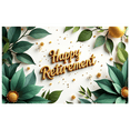 thumbnail image 2 of Happy Retirement Banner with Green Leaves Gold Balls and Stars Background Party Decoration for Retirement Parties Photo Backdrop Retirement Celebrations Decor Props, 2 of 4