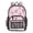 Striped Pink-bows, variant on Large Clear PVC Backpack Heavy Duty See Through Backpack for Adults Work Travel, Striped Pink-bows Printed 12L