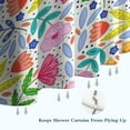 thumbnail image 6 of Pioneer Flower Floral Print Pattern Shower Curtain 84"x72" ,Bathroom Decorative Shower Curtains Set with 12 Hooks,Modern Waterproof Washable Shower Curtain, 6 of 6