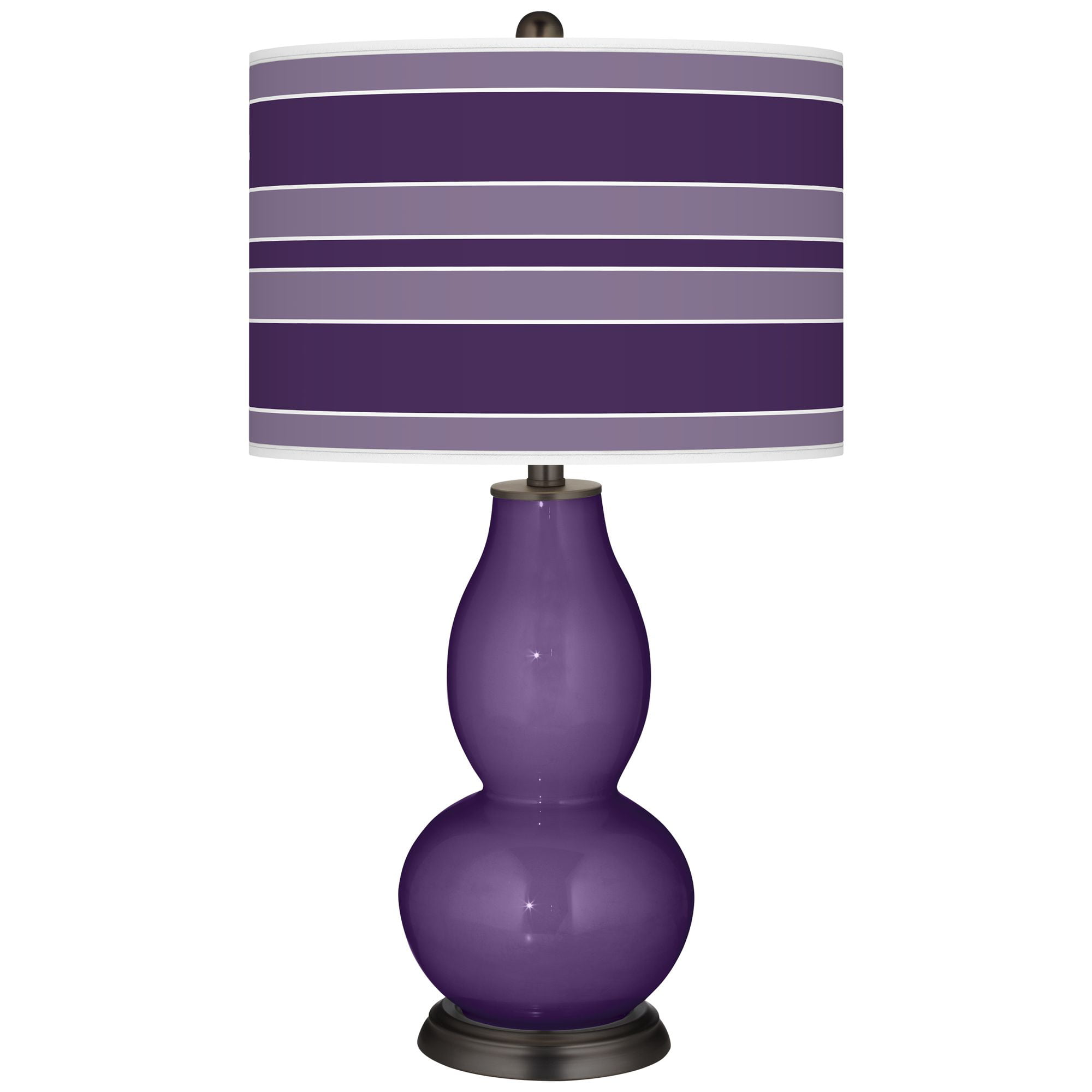 Color + Plus Acai Bold Stripe Double Gourd Table Lamp - Walmart.com