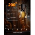 thumbnail image 2 of Outdoor Patio String Lights: S14 Shatterproof Bulb Outside Waterproof Light - 200Ft 60M Remote Dimmable Connectable Hanging Outdoor Electric Lighting - Garden Backyard Yard Gazebo Porch Party, 2 of 5