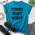thumbnail image 2 of Tommy Want Wingy Shirt, Unisex Women's Men's Shirt, Wings Shirt, Movie Quote Shirt, Comedy Shirt, Heather Blue, Small, 2 of 6