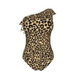thumbnail image 5 of Wukai Leopard Print Chic One Shoulder Swimwear with Ruffle Design and Tummy Control Skirt: Fashionable, Supportive, Comfortable for Beach-XX-Large, 5 of 7