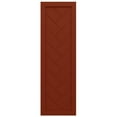 thumbnail image 5 of Ekena Millwork 15"W x 62"H True Fit PVC Single Panel Herringbone Modern Style Fixed Mount Shutters, Pepper Red (Per Pair - Hardware Not Included), 5 of 9