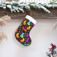 thumbnail image 6 of Daiia Colorful Cats Print Christmas Stocking，18"Large Knitted Xmas Stocking for Kids, Family Stocking for Fireplace Christmas Holiday Party Decoration, 6 of 7