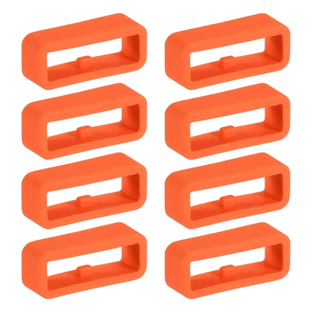 Soporte para Banda de Reloj Uxcell, Reemplazo Universal de Banda de Silicona para Reloj, Partes de Sujeción de Correa para Reloj Deportivo Naranja 18 mm