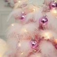 thumbnail image 4 of Paquete de árbol de Navidad de plumas rosas, adornos de decoración de árbol de Navidad azul, Mini árbol de Navidad, decoraciones de Nochevieja, 45/60CM, 4 of 4