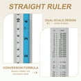 thumbnail image 5 of Uxcell Straight Ruler Metric SAE Aluminum Ruler with Hole for Measure Study Blue 30cm 2, 5 of 7