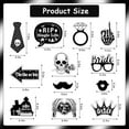 thumbnail image 5 of Rip Single Life Decorations, Gothic Hen Party Decorations - Gothic Photo Booth Props, Rip Single Life Balloons Banner, Black Foil Curtain, Goth Tomb Skull Print Balloons for Gothic Bachelorette Party, 5 of 5