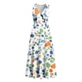 thumbnail image 4 of Stamzod Women's V-Neck Summer Dress Flowy Casual Sleeveless Maxi Sun Dresses Women Beach Vacation Clothes Multicolor G S, 4 of 8