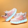 thumbnail image 6 of Kids Wheels Shoes with Lights Rechargeable Roller Skates Shoes Retractable Wheels Shoe LED Flashing Sneakers for Girls Boys Gift, 6 of 9