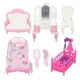 thumbnail image 2 of Juego De Accesorios Para Dormitorio De Casa De Muñecas, Sábana Para Cama, Juego De Muebles Para Casa De Muñecas, Taburete, Valla De Espejo De Plástico Para Casa De Muñecas, 2 of 7